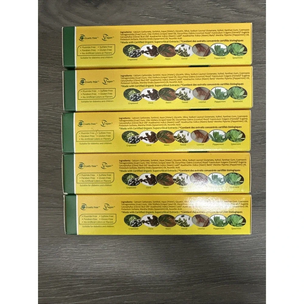 Set Of 5 TheraNeem® Naturals Neem Therape Toothpaste With Mint 4.23oz - 05/2026
